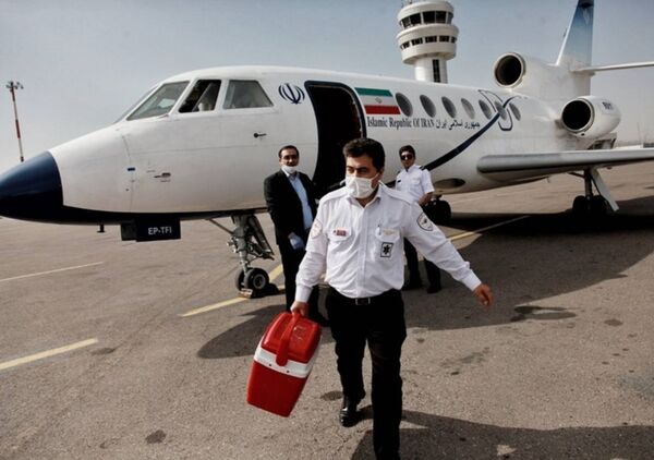 انتقال فوری قلب اهدایی توسط بالگرد اورژانس