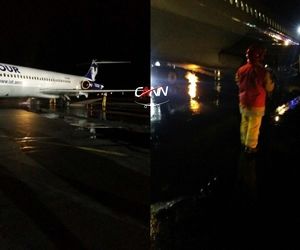 ترکیدن تایر هواپیمای MD ایران ایرتور در تبریز + ویدئو