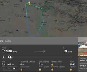 بازگشت پرواز تهران-لارستان ایران ایر به مبدا 