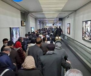 سوء مدیریت دوباره فرودگاه امام(ره) در حفظ فاصله‌گذاری اجتماعی