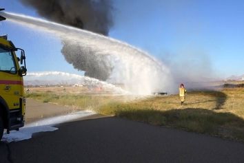 رزمایش تمرین کامل طرح اضطراری فرودگاه شهید باکری ارومیه