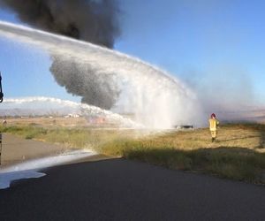 رزمایش تمرین کامل طرح اضطراری فرودگاه شهید باکری ارومیه