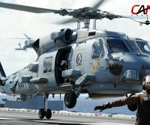 بالگرد آمریکایی بر روی ناوهواپیمابر سقوط کرد