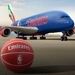 امارات با رنگ‌آمیزی جدید ایرباس A380، به استقبال فصل جدید بازی‌های NBA می‌رود +عکس