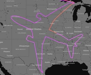 هنرنمایی در آسمان: بوئینگ ۷۸۷ بزرگ‌ترین پرتره پروازی جهان را ترسیم کرد