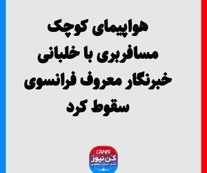هواپیمای کوچک مسافربری با خلبانی خبرنگار معروف فرانسوی سقوط کرد
