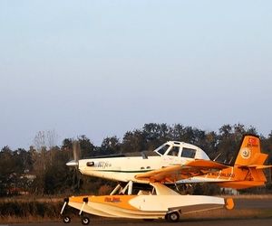 هواپیماهای اطفاء حریق ترکیه در فرودگاه نوشهر فرود آمد