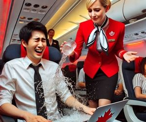 مسافر ایر کانادا که نوشیدنی روی لپ‌تاپش ریخته شد غرامت دریافت نکرد!