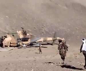 سقوط بالگرد حامل مقامات طالبان