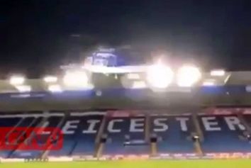  ویدئوی منتشر شده از لحظه سقوط هلیکوپتر مالک باشگاه لسترسیتی بعد از برخاستن از استادیوم کینگ پاور