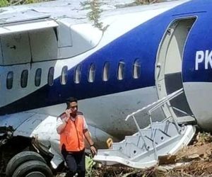 حادثه برای خروج هواپیمای مسافربری تریگانا از باند فرودگاه +تصاویر

